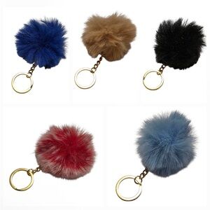 Fluffy Pom Pom Keychain
